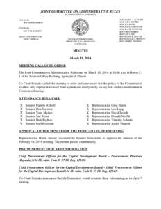 JOINT COMMITTEE ON ADMINISTRATIVE RULES