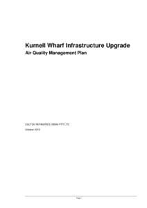 Kurnell Wharf Infrastructure Upgrade Air Quality Management Plan CALTEX REFINERIES (NSW) PTY LTD October 2013