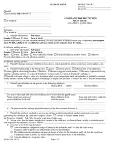 Microsoft Word - PA-001, Complaint for PA, 09.13.doc