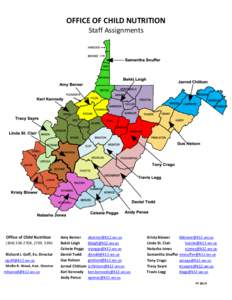 OFFICE OF CHILD NUTRITION Staff Assignments Office of Child Nutrition[removed], 2709, 3396 Richard J. Goff, Ex. Director
