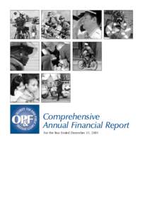 Comprehensive Annual Financial Report For the Year Ended December 31, 2001 Inside Front Cover (intentionally left blank)