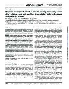 BIOINFORMATICS  ORIGINAL PAPER Gene expression