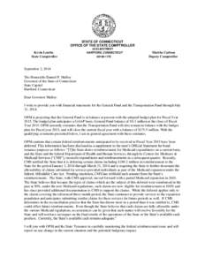 STATE OF CONNECTICUT OFFICE OF THE STATE COMPTROLLER Kevin Lembo State Comptroller  55 ELM STREET