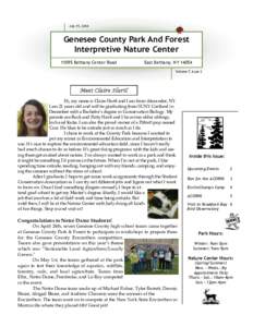 July 15, 2014  Genesee County Park And Forest Interpretive Nature Center[removed]Bethany Center Road