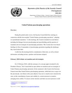 United Nations peacekeeping / Military operations other than war / Foreign relations of Liberia / United Nations Mission in Liberia / Peacebuilding / United Nations Organization Stabilization Mission in the Democratic Republic of the Congo / Department of Peacekeeping Operations / United Nations Security Council Resolution / Latin American involvement in international peacekeeping / United Nations / Peace / Peacekeeping