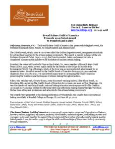 Microsoft Word - Press release - Calvel Award 2012