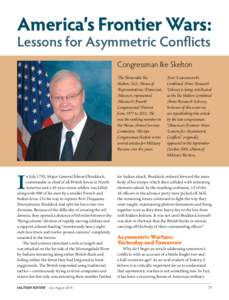 America’s Frontier Wars: Lessons for Asymmetric Conflicts