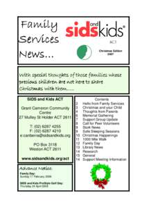 Family Services News… Christmas Edition 2007