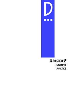 D mSECTION D trEAtMENt MOdAlitiEs  3 4 6