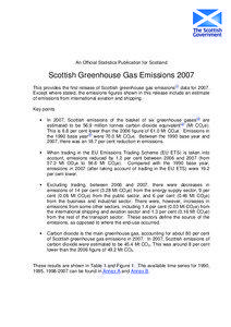 Scottish Greenhouse Gas Emissions 2007