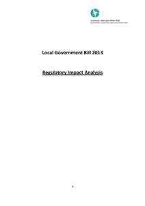 Local Government Bill[removed]Regulatory Impact Analysis 0