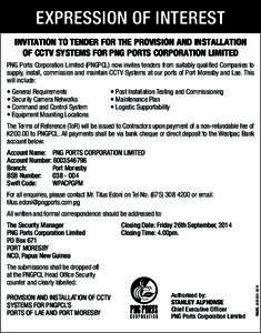 PNGPCL_CCDTender Notice_Tender Provision and Installation of CCTV Systems