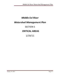 Middle Eel River Watershed Management Plan  Middle Eel River Watershed Management Plan SECTION 5