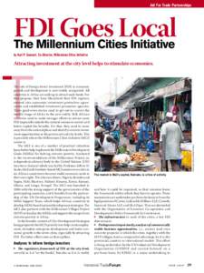 Aid For Trade Partnerships  FDI Goes Local The Millennium Cities Initiative