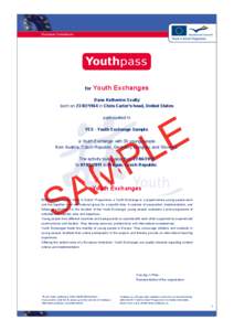 European Commission  for Youth Exchanges