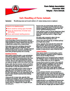 NASD: Safe Handling of Farm Animals