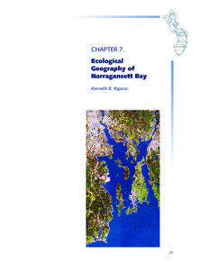 CHAPTER 7. Ecological Geography of Narragansett Bay  CHAPTER 7.