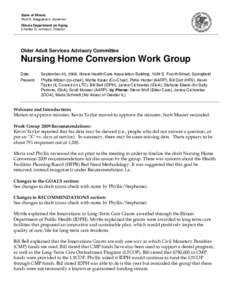 State of Illinois Rod R. Blagojevich, Governor Illinois Department on Aging Charles D. Johnson, Director  Older Adult Services Advisory Committee