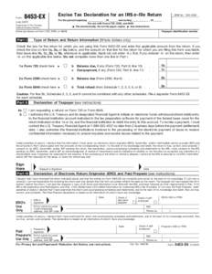 Form  Excise Tax Declaration for an IRS e-file Return 8453-EX