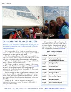 May 1, 2014  S QUA LL LIN E Beginning sailing classesseason recap