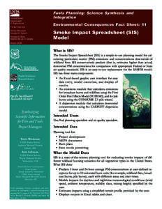 Fuels Planning: Science Synthesis and Integration United States Department of Agriculture