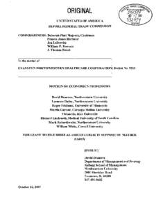 Illinois / Amicus curiae / Northwestern University / Kellogg School of Management / NorthShore University HealthSystem / Great Lakes / Evanston /  Illinois / Chicago metropolitan area / Mark Satterthwaite