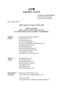 立法會 Legislative Council LC Paper No. CB[removed]These minutes have been seen by the Administration) Ref : CB2/BC/18/98