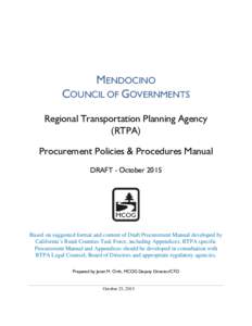 MCOG Procurement Manual - Draft