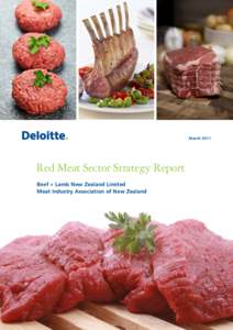 MarchRed Meat Sector Strategy Report Beef + Lamb New Zealand Limited Meat Industry Association of New Zealand