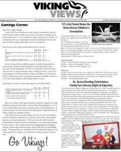 Cumings Corner Dear Tri County Family, I want to first say thank you to our parents, community and students for your input in both our recent community meeting and in our annual survey. As we continue to learn and grow a