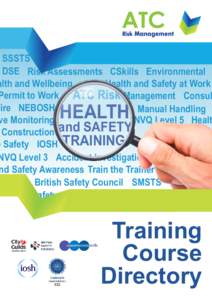 SSSTS DSE Risk Assessments CSkills Environmental alth and Wellbeing Health and Safety at Work Permit to Work ATC Risk Management Consul Fire NEBOSH