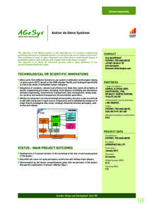 Systems design 2012_Mise en page:47 Page169  Software engineering Atelier de Génie Système ON GOING