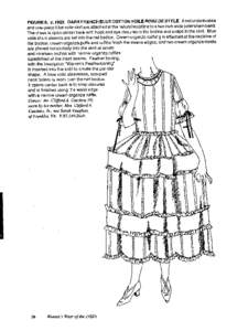 FIGURE 8. cDARK FRENCH BLUE COTTON VOilE ROBE DE STYLE. A net underbodice and one-piece blue voile skirt are attached at the natural waistline to a two inch wide petersham band. The dress is open center back with 