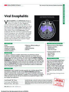 The Journal of the American Medical Association  Viral Encephalitis