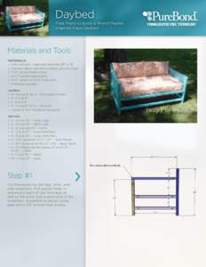 Daybed Free Plans to build a World Market inspired Raya Daybed Materials and Tools: Materials: