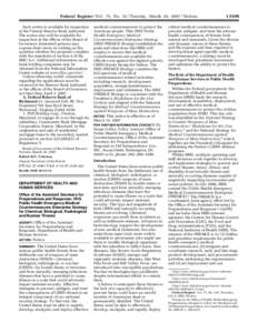 Federal Register / Vol. 72, No[removed]Tuesday, March 20, [removed]Notices Each notice is available for inspection at the Federal Reserve Bank indicated. The notice also will be available for inspection at the offices of the