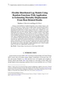 Supplementary materials for this article are available ats13253Flexible Distributed Lag Models Using Random Functions With Application to Estimating Mortality Displacement From Heat-Related Deaths