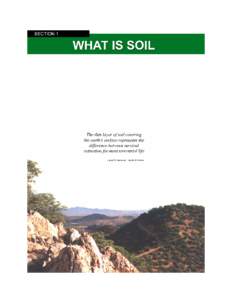 What is Soil?  1 Introduction to Soil Science and Soil Resources