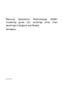 National Calculation Methodology (NCM) modelling guide (for buildings other than dwellings in England and Wales)