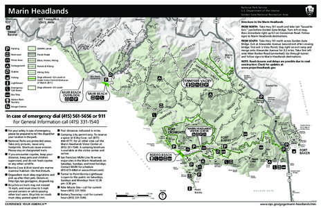 Golden Gate National Recreation Area / Marin Headlands / Golden Gate / Muir Beach /  California / Geography of California / San Francisco Bay / West Marin