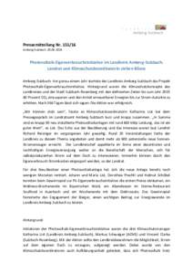 Pressemitteilung NrAmberg-Sulzbach, Photovoltaik-Eigenverbrauchsinitiative im Landkreis Amberg-Sulzbach: Landrat und Klimaschutzkoordinatorin ziehen Bilanz Amberg-Sulzbach. Vor genau einem Jahr starte