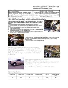 99-04 Ford Superduty  installation instructions 1-05