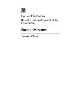 House of Commons Business, Innovation and Skills Committee