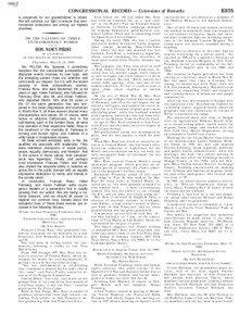 CONGRESSIONAL RECORD — Extensions of Remarks is preserved for our grandchildren to inherit. We will continue our fight to ensure that environmental protections are among our highest