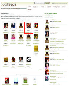 Goodreads | goodreads authors