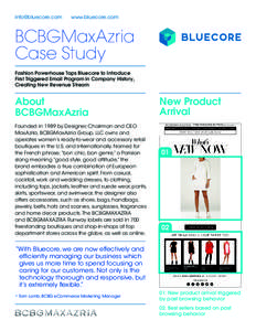  www.bluecore.com BCBGMaxAzria Case Study