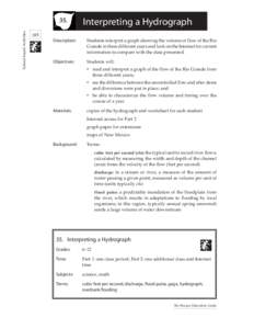 School-based Activities  35. Interpreting a Hydrograph