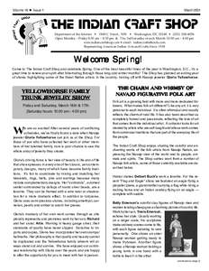 Volume 16 ◆ Issue 1  March 2001 Department of the Interior • 1849 C Street, NW • Washington, DC 20240 • ([removed]Open Monday – Friday 8:30 am – 4:30 pm & The 3rd Saturday of each Month 10:00 am – 4:00