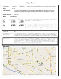 Project Sheet Project Number: RC08GDOT ID: