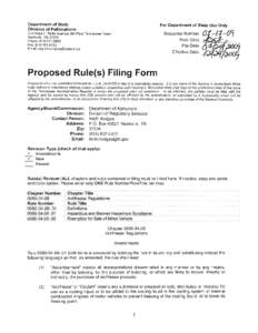 Department of State Division of Publications For Department of State Use Only  312 Rosa L. Parks Avenue , 8th Floor Tennessee Tower